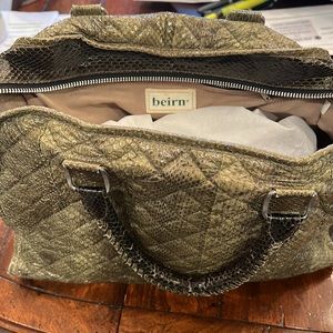BEIRN snakeskin top handle handbag